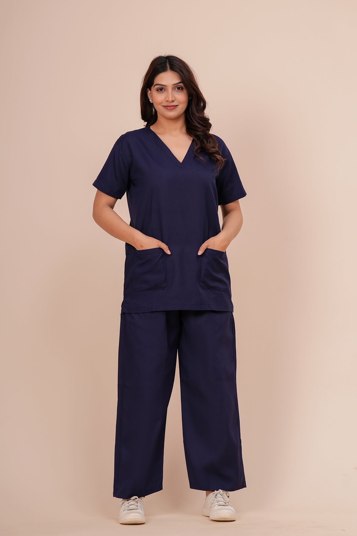AMA V-Neck Scrub - Navy Blue