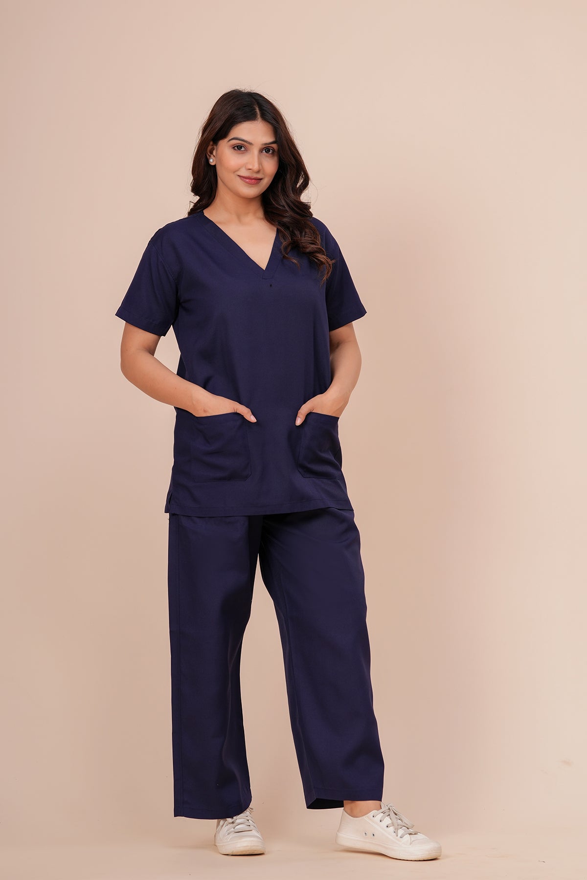 AMA V-Neck Scrub - Navy Blue