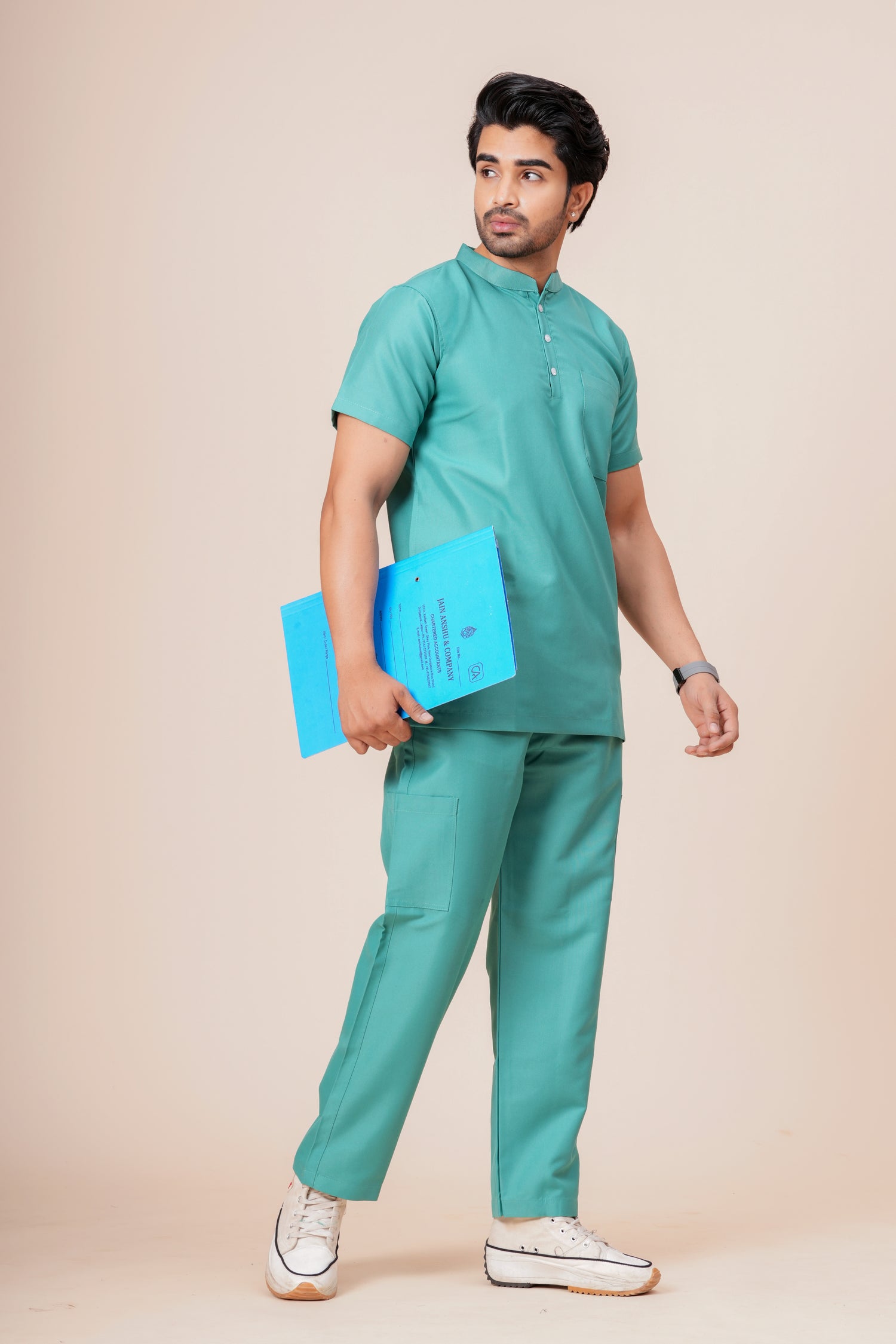 AMA Signature 5-Pocket Scrub - Green